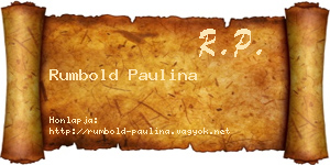 Rumbold Paulina névjegykártya